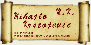 Mihajlo Krstojević vizit kartica